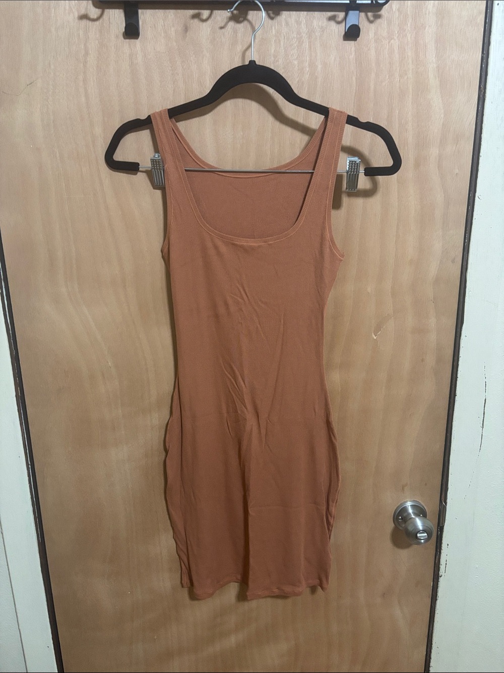 Amazon Sleeveless Midi Tank Dress in Rust